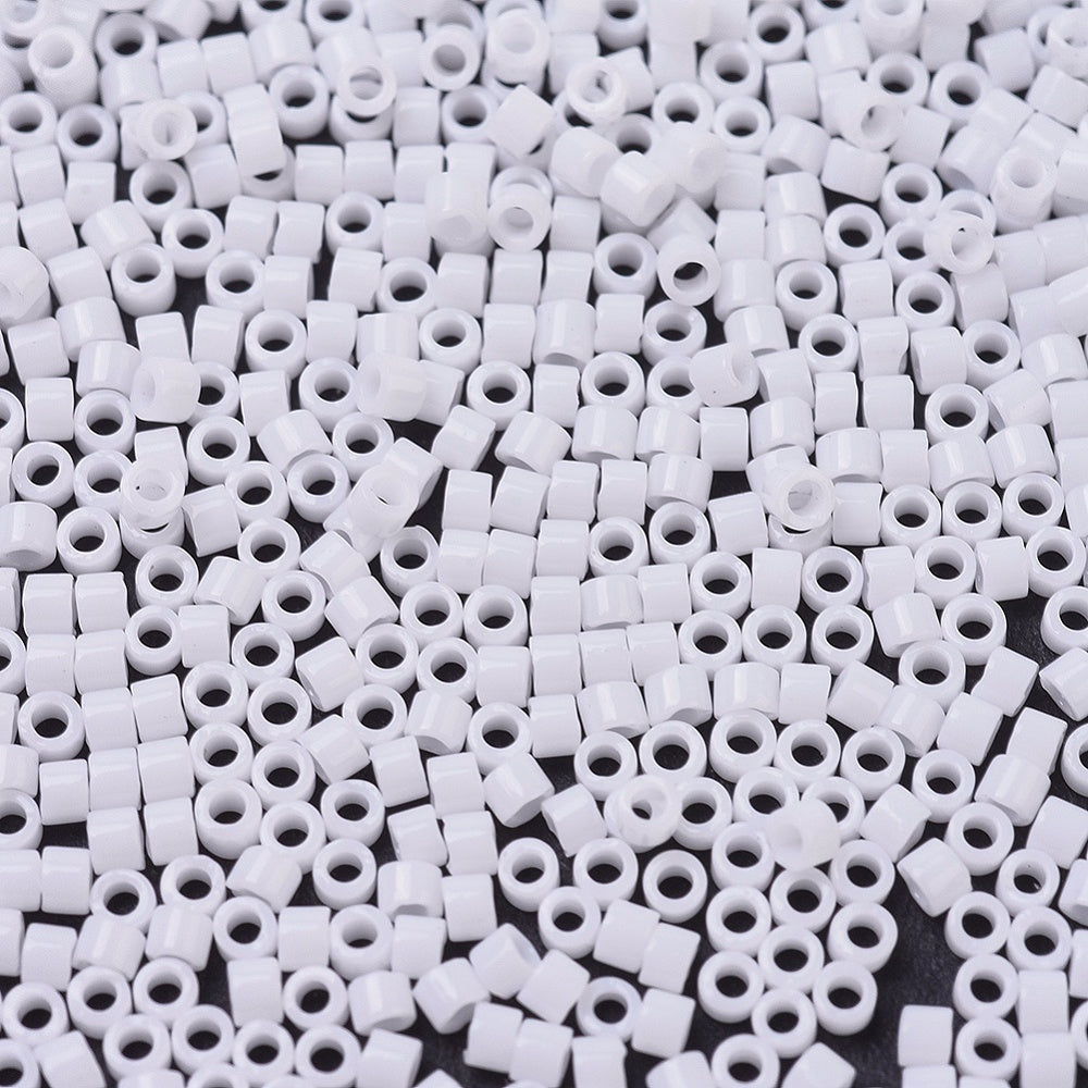 DB0200 Opaque White - 5.2g Miyuki 11/0 Delica glass seed beads