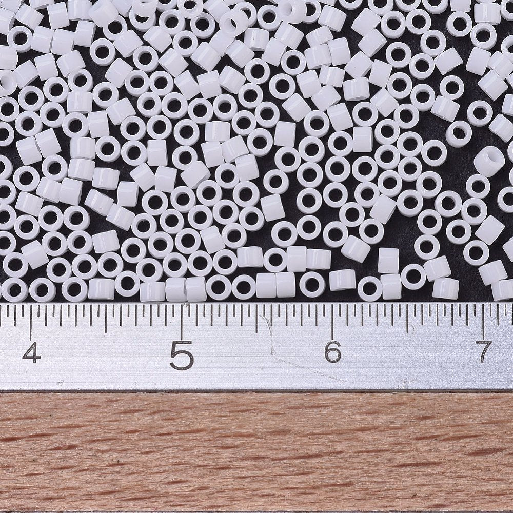DB0200 Opaque White - 5.2g Miyuki 11/0 Delica glass seed beads