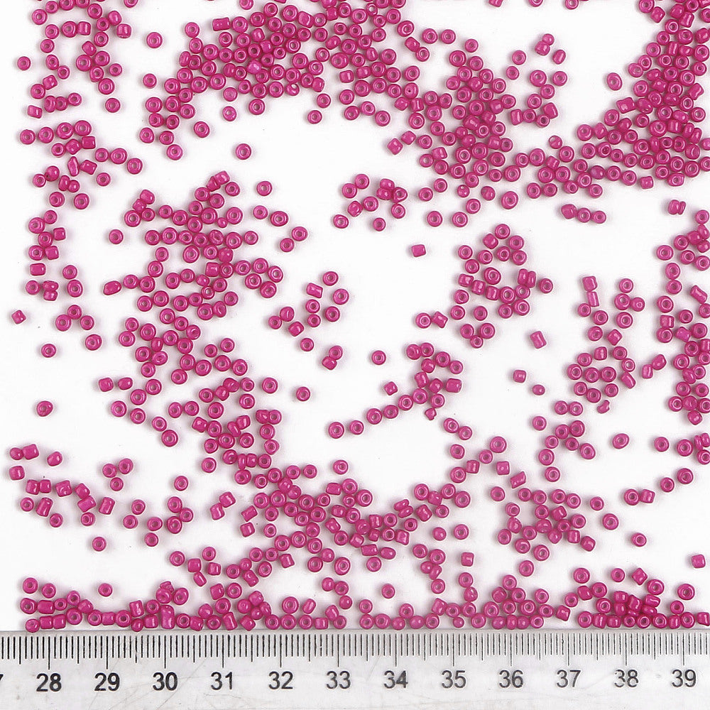 1lb (454g) Bulk Bag - 2mm Fuchsia Pink Glass Seed Beads