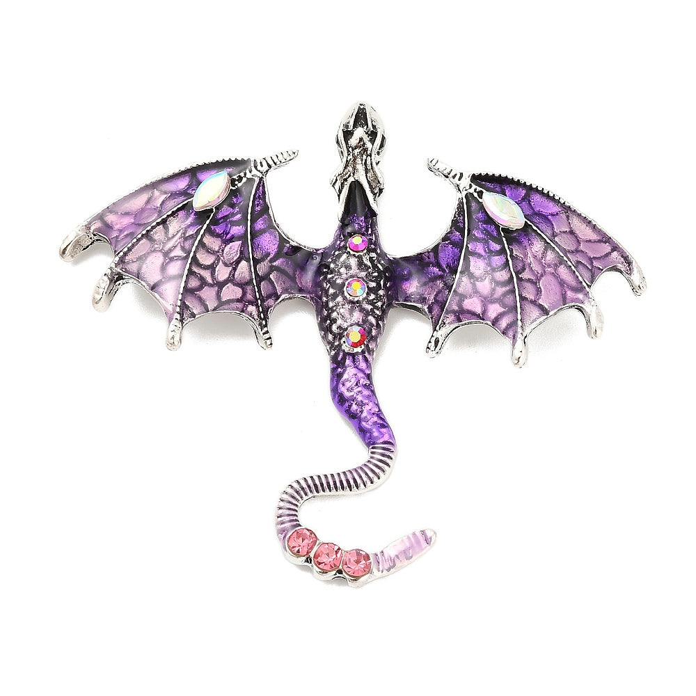 Flying Dragon Brooch - choose colour & style