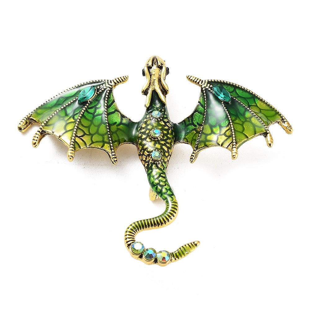 Flying Dragon Brooch - choose colour & style