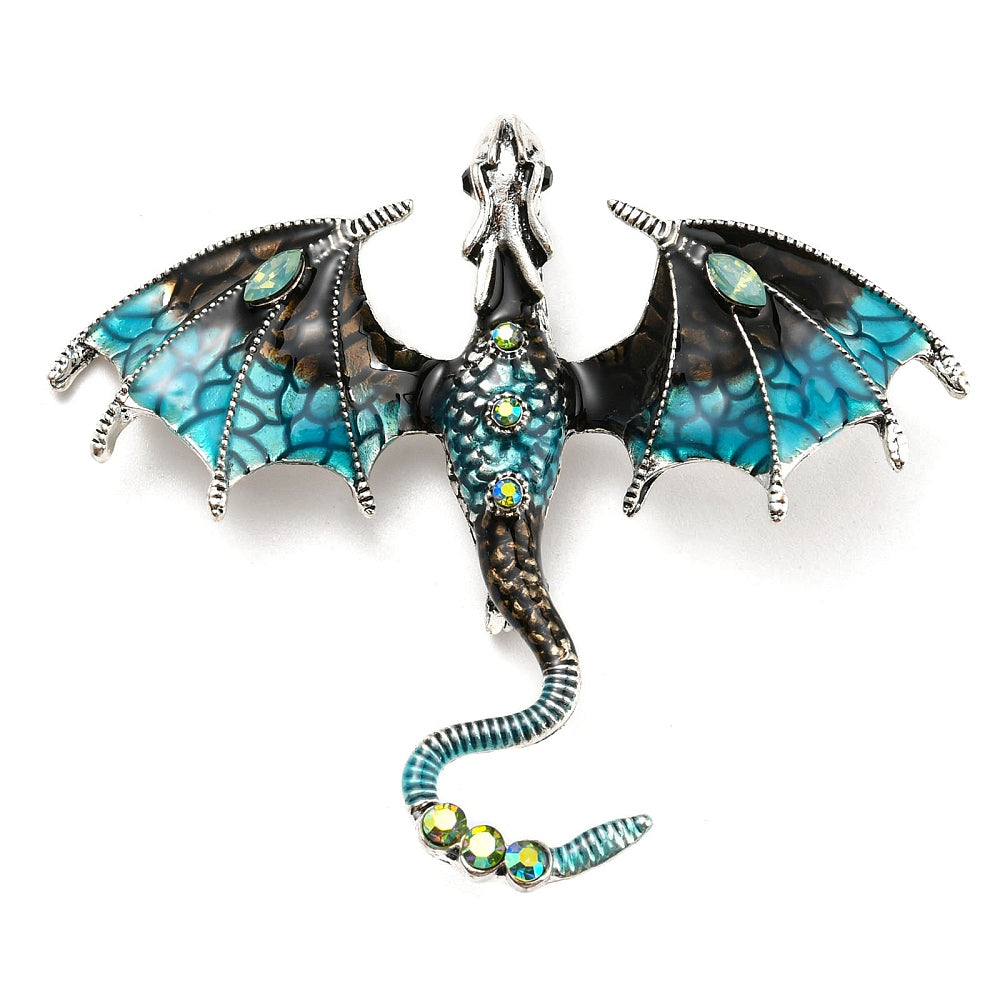 Flying Dragon Brooch - choose colour & style