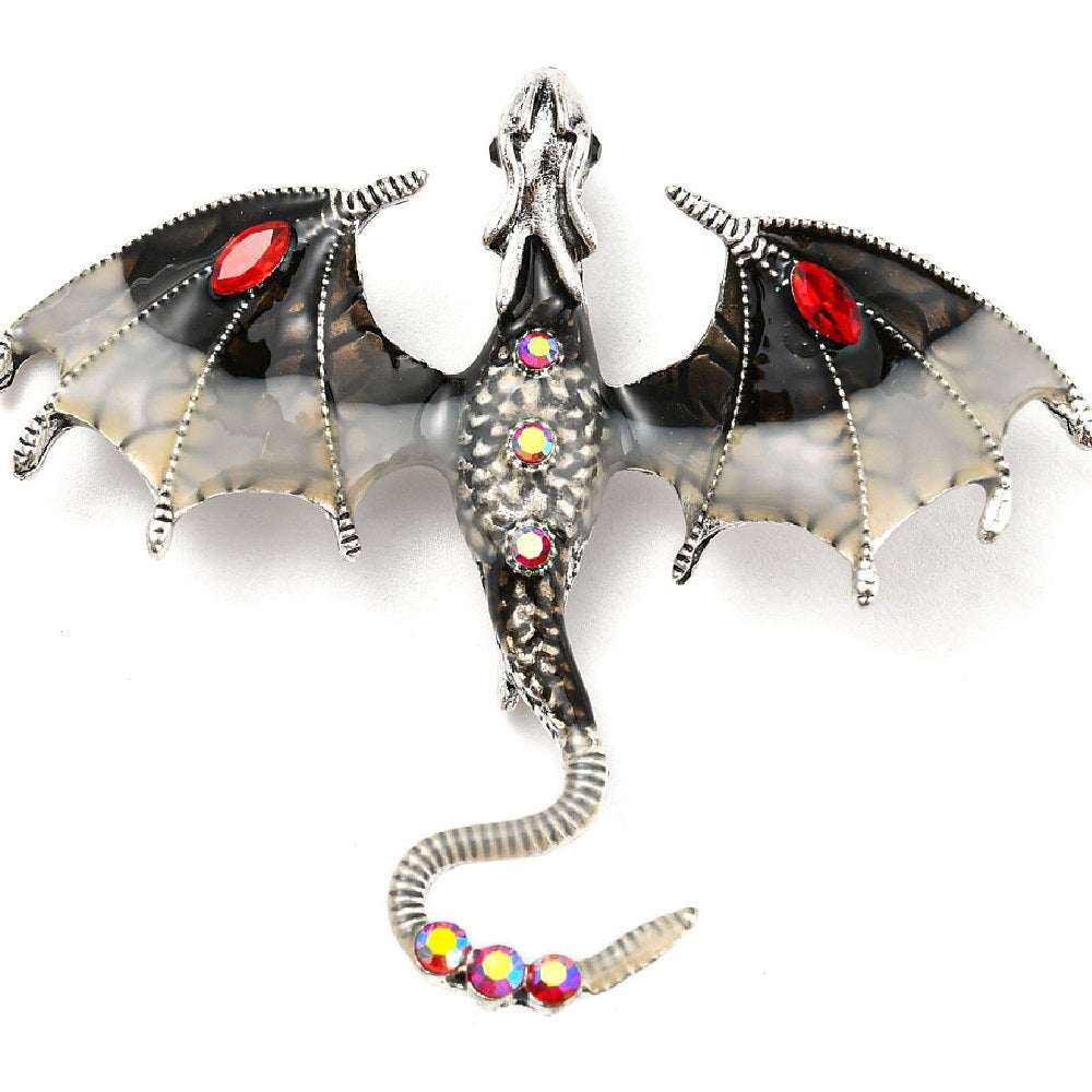 Flying Dragon Brooch - choose colour & style