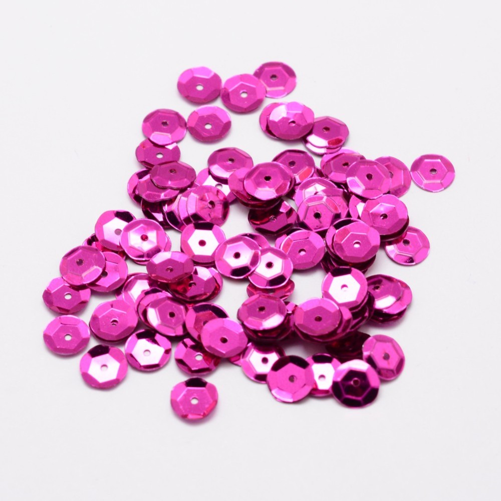 5mm magenta cup sequins, 15g pack