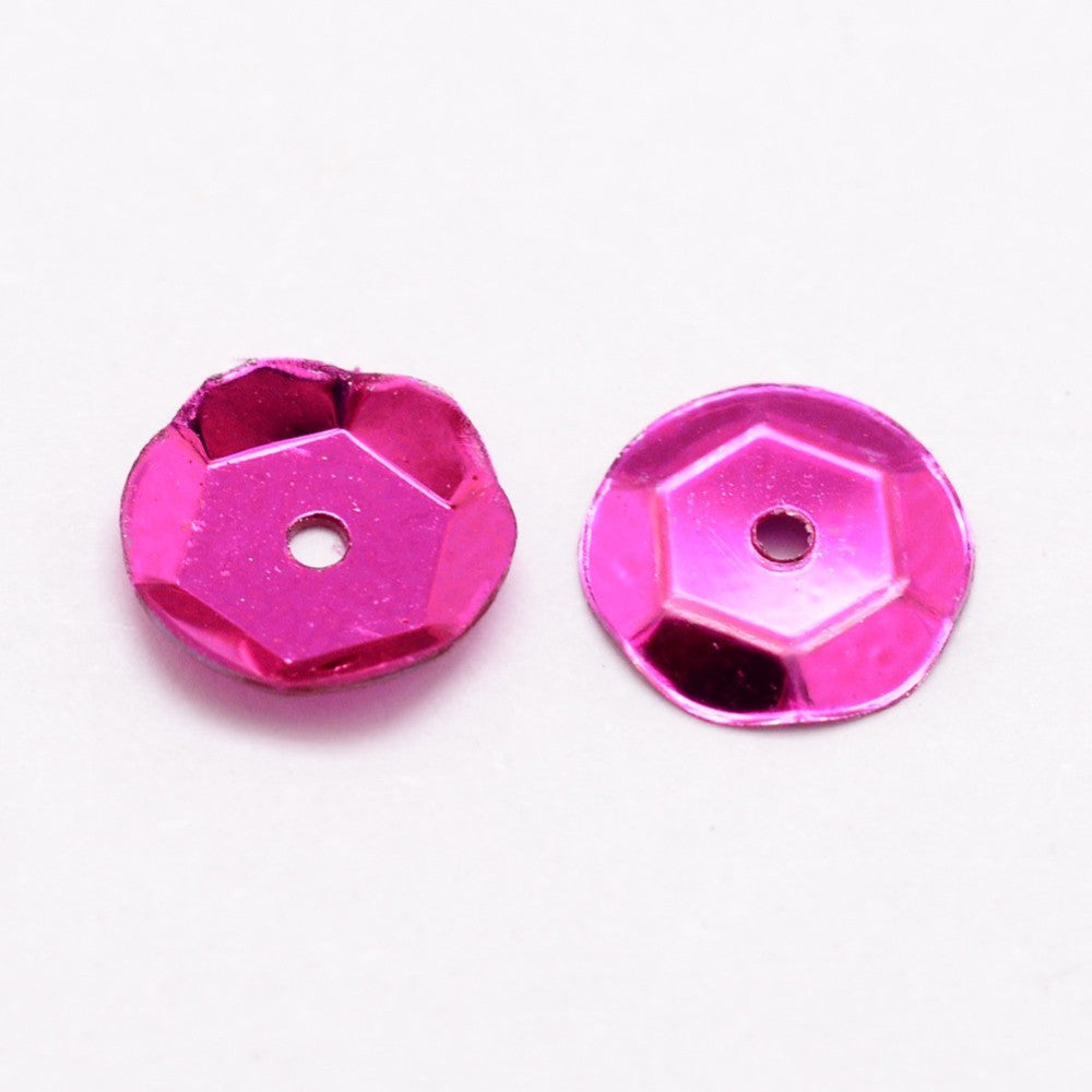 5mm magenta cup sequins, 15g pack