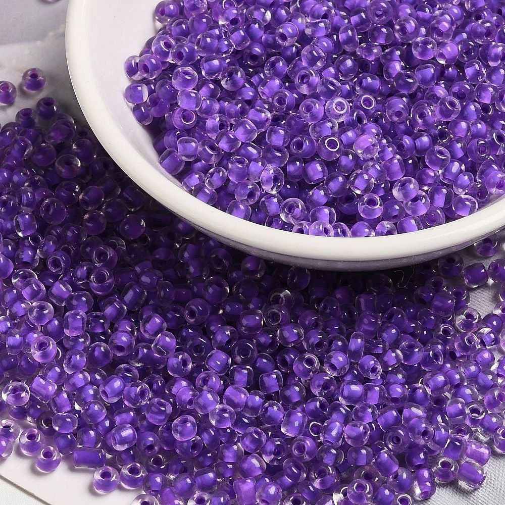 2mm Forest Fruits purple seed bead selection box - assorted styles and finishes