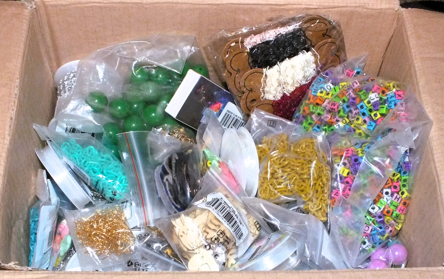 4kg MYSTERY BOX! - Beads, charms, findings, stringing materials + more. Free postage!