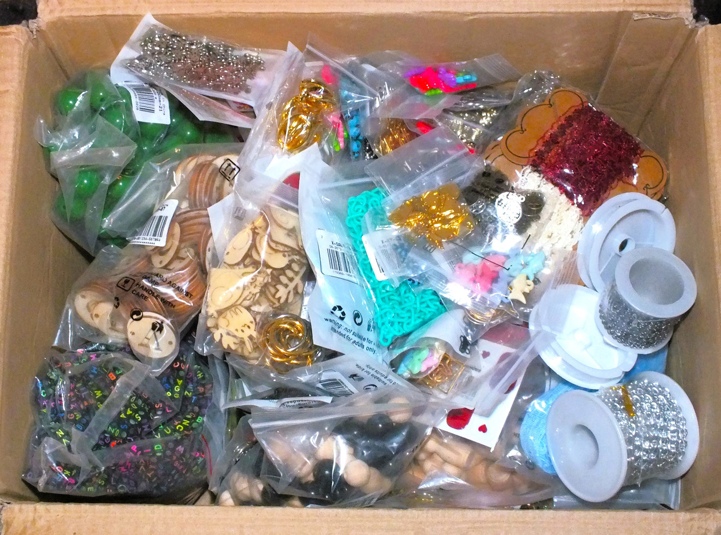 4kg MYSTERY BOX! - Beads, charms, findings, stringing materials + more. Free postage!