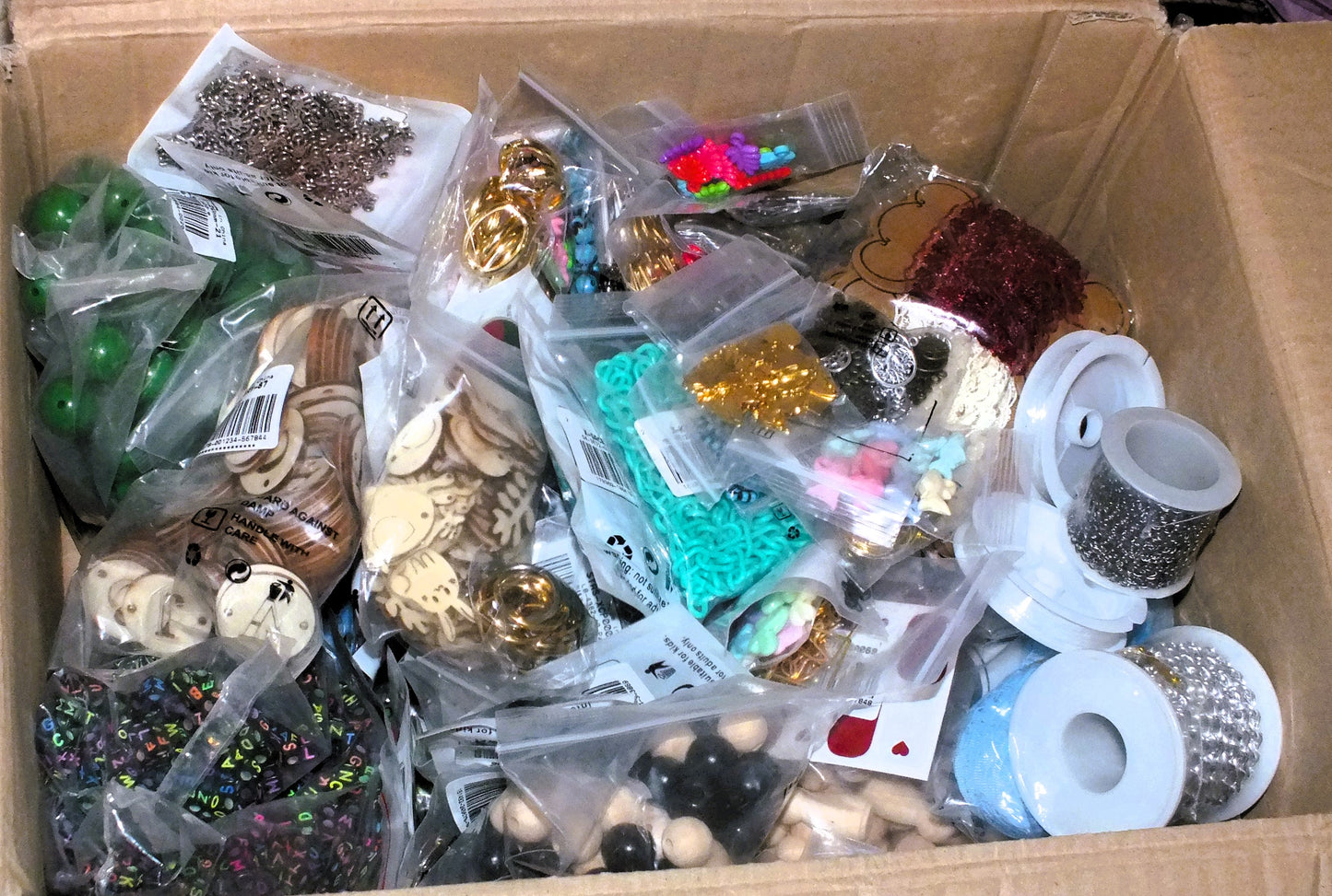 4kg MYSTERY BOX! - Beads, charms, findings, stringing materials + more. Free postage!