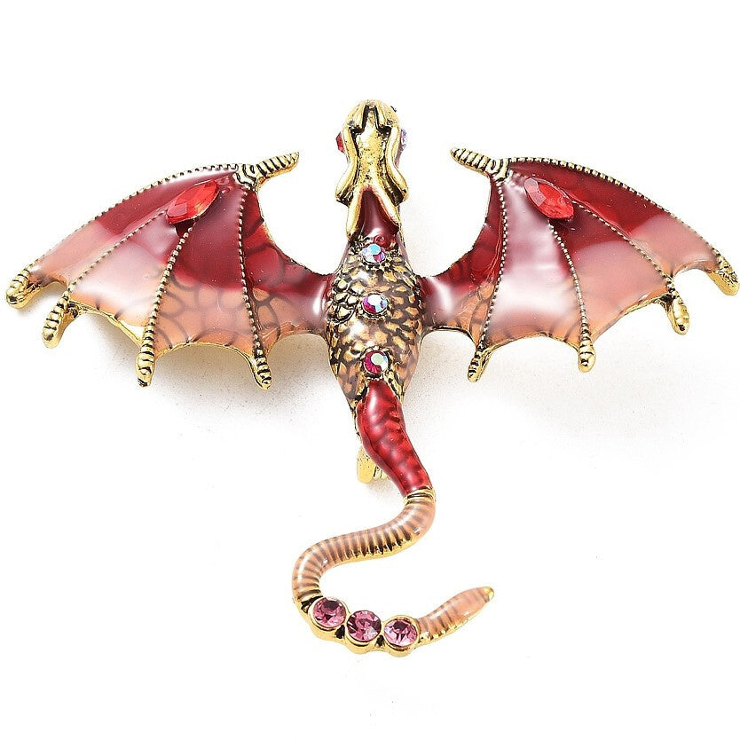 Flying Dragon Brooch - choose colour & style