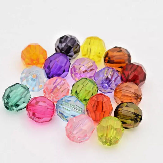 200pcs faceted 6mm beads, translucent