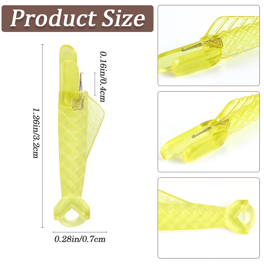 12 x Fish needle threaders, sewing & embroidery tools