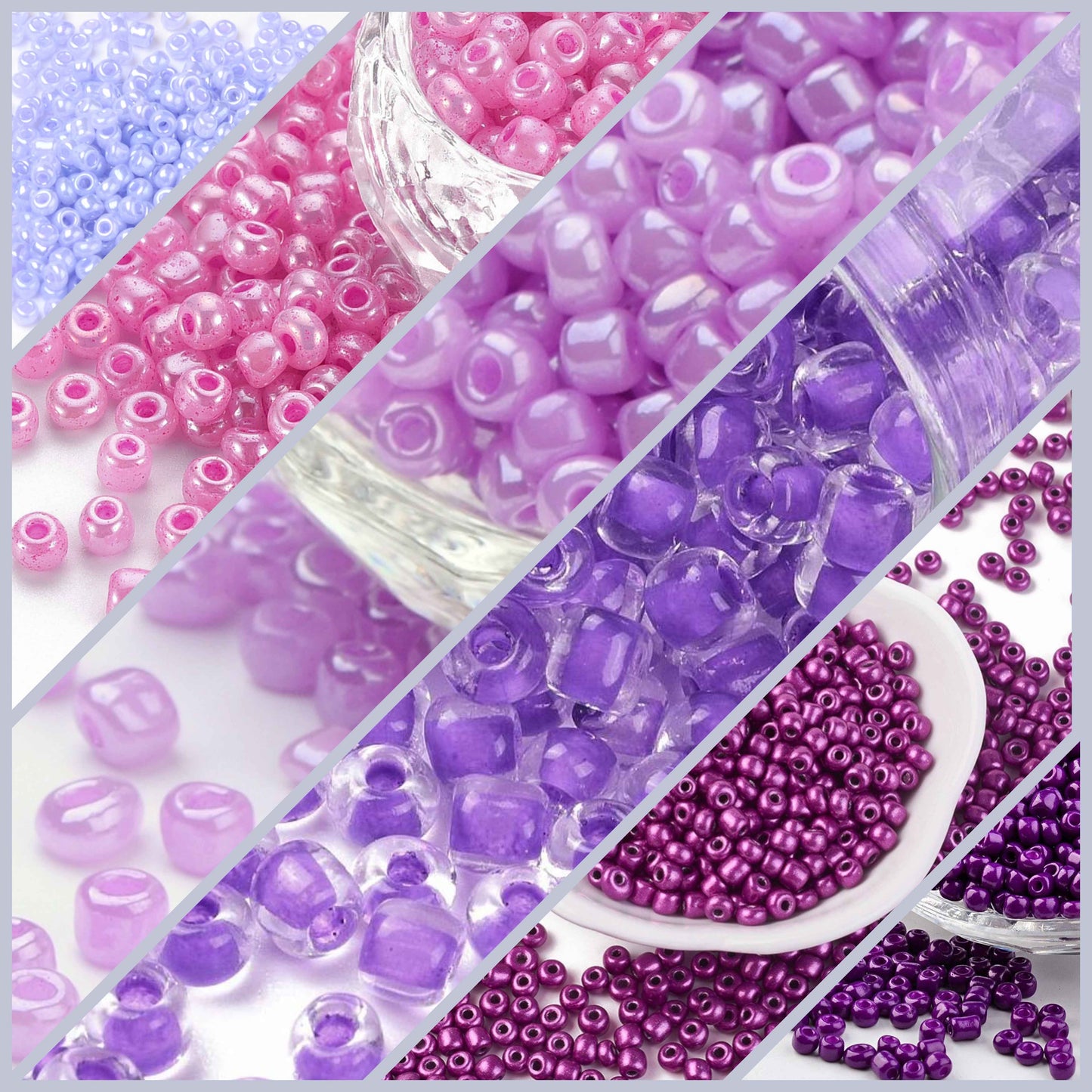 4-5mm Forest Fruits purple seed bead selection box - assorted styles and finishes