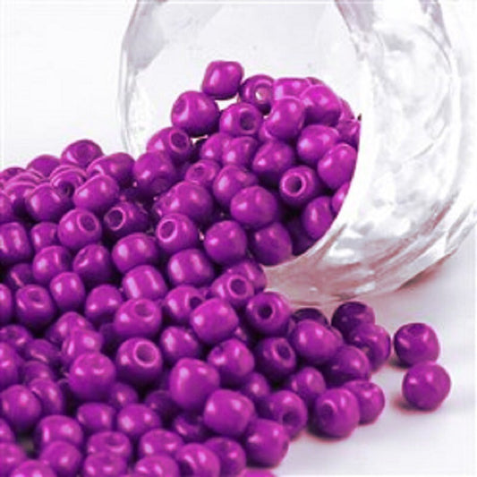 4mm purple glass seed beads, 50g
