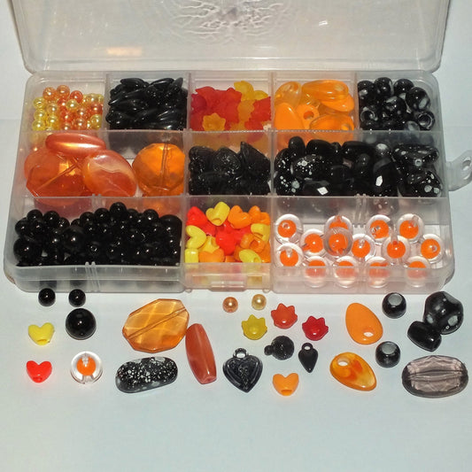 Halloween beading kit, assorted bead box